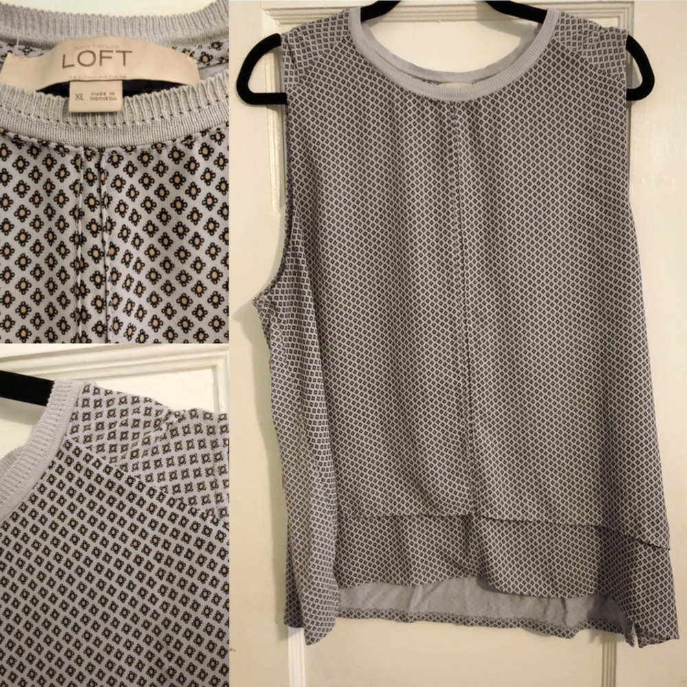 XL Loft Periwinkle Sleeveless Top